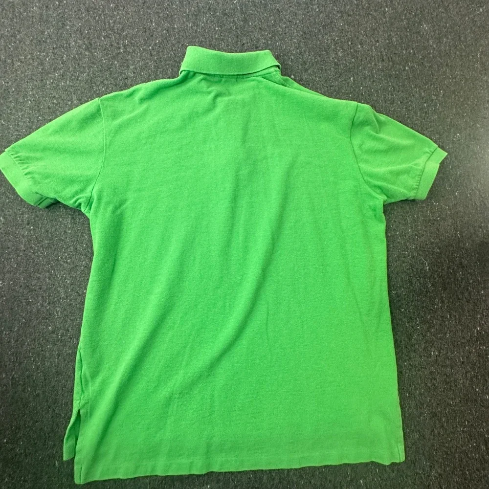 Polo Ralph Lauren Polo Shirt Mens Large Green Classic Fit Pique Cotton SS